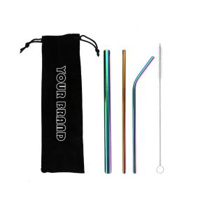 Colorful Stainless Steel Straw Kit