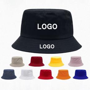 Cotton Bucket Hat w/ Embroidery Logo