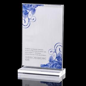 Acrylic Sign Holder 4x6 Inch Vertical T Shape Double-Sided Desktop Display Holder