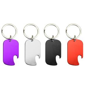 DOG TAG BOTTLE OPENER KEY RING