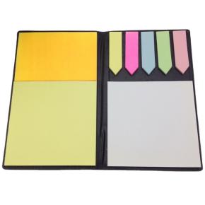 Custom Leather Look Padfolio With Sticky Notes